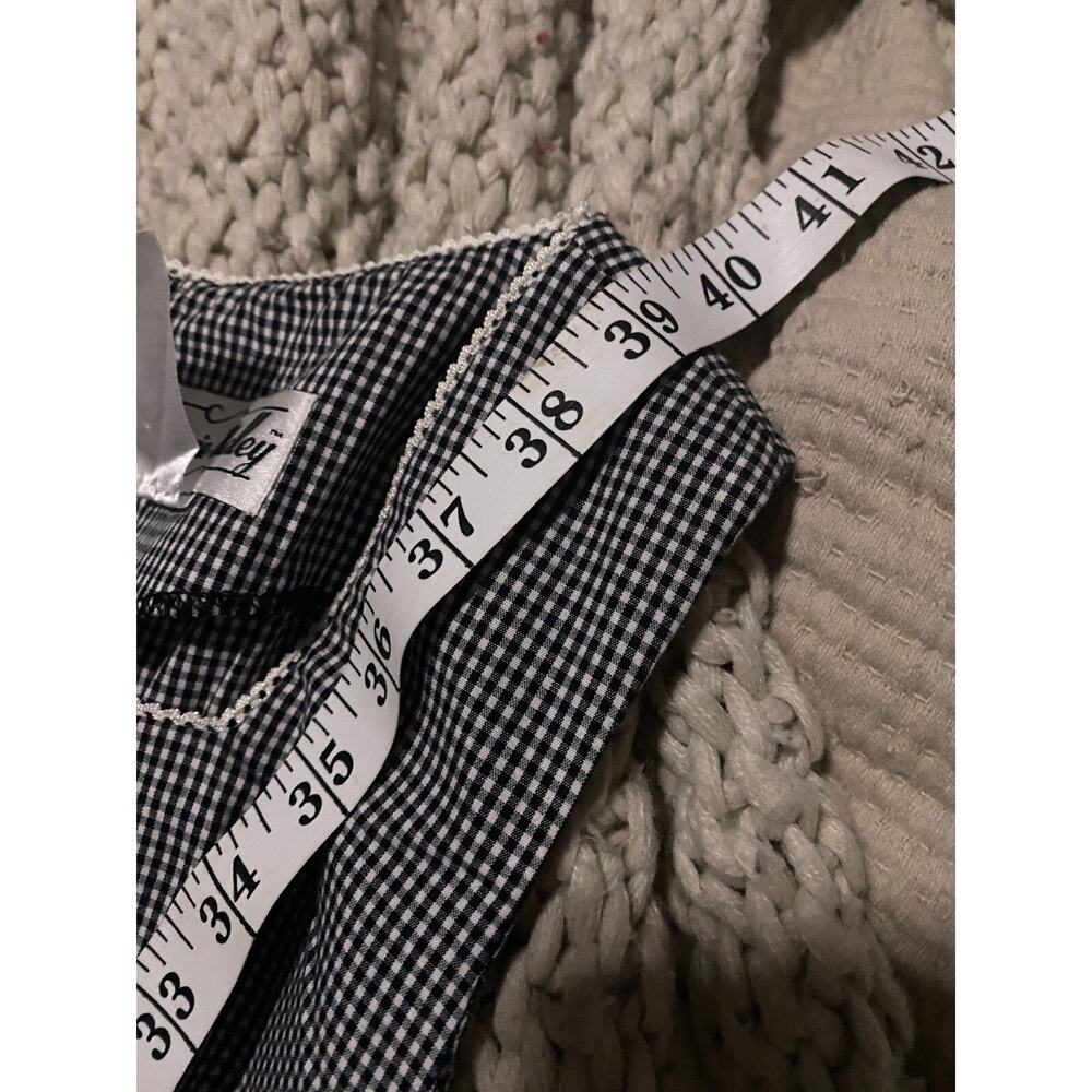 vtg 90s Gingham Dress Sheath Women 6 8 black White Check Crochet Y2k Mini - Picture 5 of 16